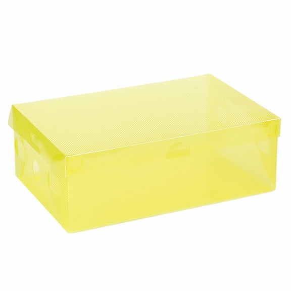 Clear Plastic Stackable Shoe Box, Large Cabinet Storage Organizer with Lids, Home Storage Supplies Drop Side for Entryway