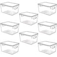 Clear Plastic Stackable Storage Bins with Lids, Pantry Organizers and ...
