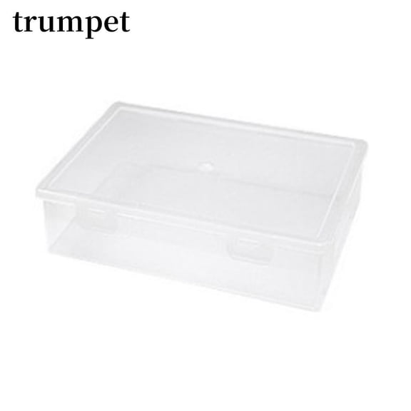 Clear Plastic Stackable Storage Box With Flip Lid For Office And Cosmetics Organization