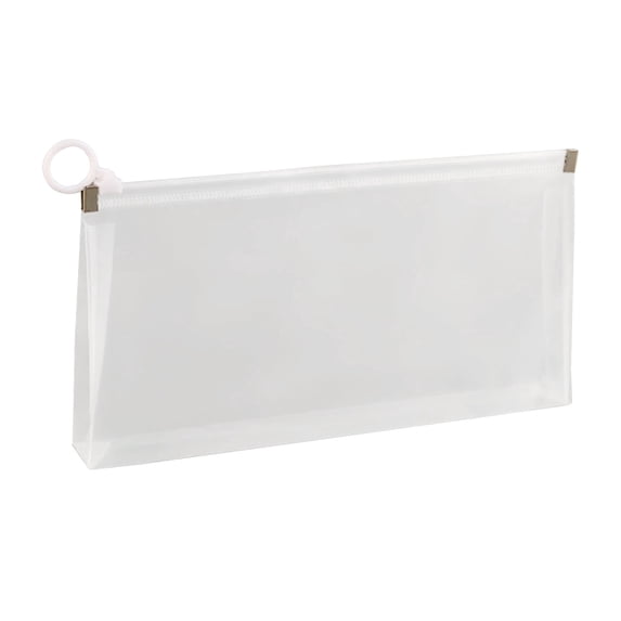 Clear Plastic Standing Card Storage Bag Zippered Notecard Organizer Durable Index Card Storage Pouch Filing Envelopes Bag for Card Storage,Document Keeping, Desk Organization, Office Use(1pcs 3size)