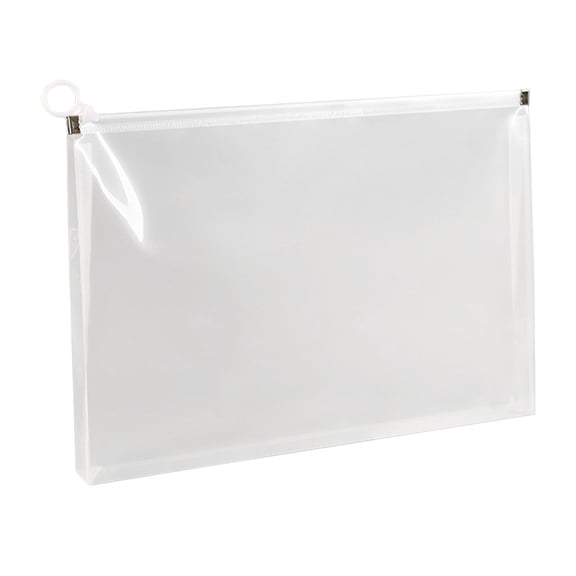 Clear Plastic Stationery Bag,Plastic Zipper Envelopes Folder,Large Capacity File Organizer,Waterproof Stationery Bag,Storage Bag for Documents Cash Travel Art Craft Office Supplies(A4)
