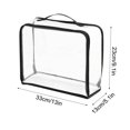 thumbnail image 1 of Clear Plastic Storage Bag - Large Capacity Transparent Organizer with Reinforced Handle | Foldable & Portable for Clothes, Travel, Dorm | Modern Minimalist Design | Odorless & Breathable Fabric, 1 of 3