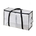 thumbnail image 1 of Clear Plastic Storage Bag,Transparent Zippered Organizing Tote,Space Saving Closet Organizer for Clothes Bedding and Travel Packing, 1 of 7