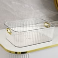 thumbnail image 1 of Clear Plastic Storage Basket for Snacks & Cosmetics | Multipurpose Organizer Box | 9.06 x 6.30 x 3.54 Inches | White or Green | 1 Piece, 1 of 6