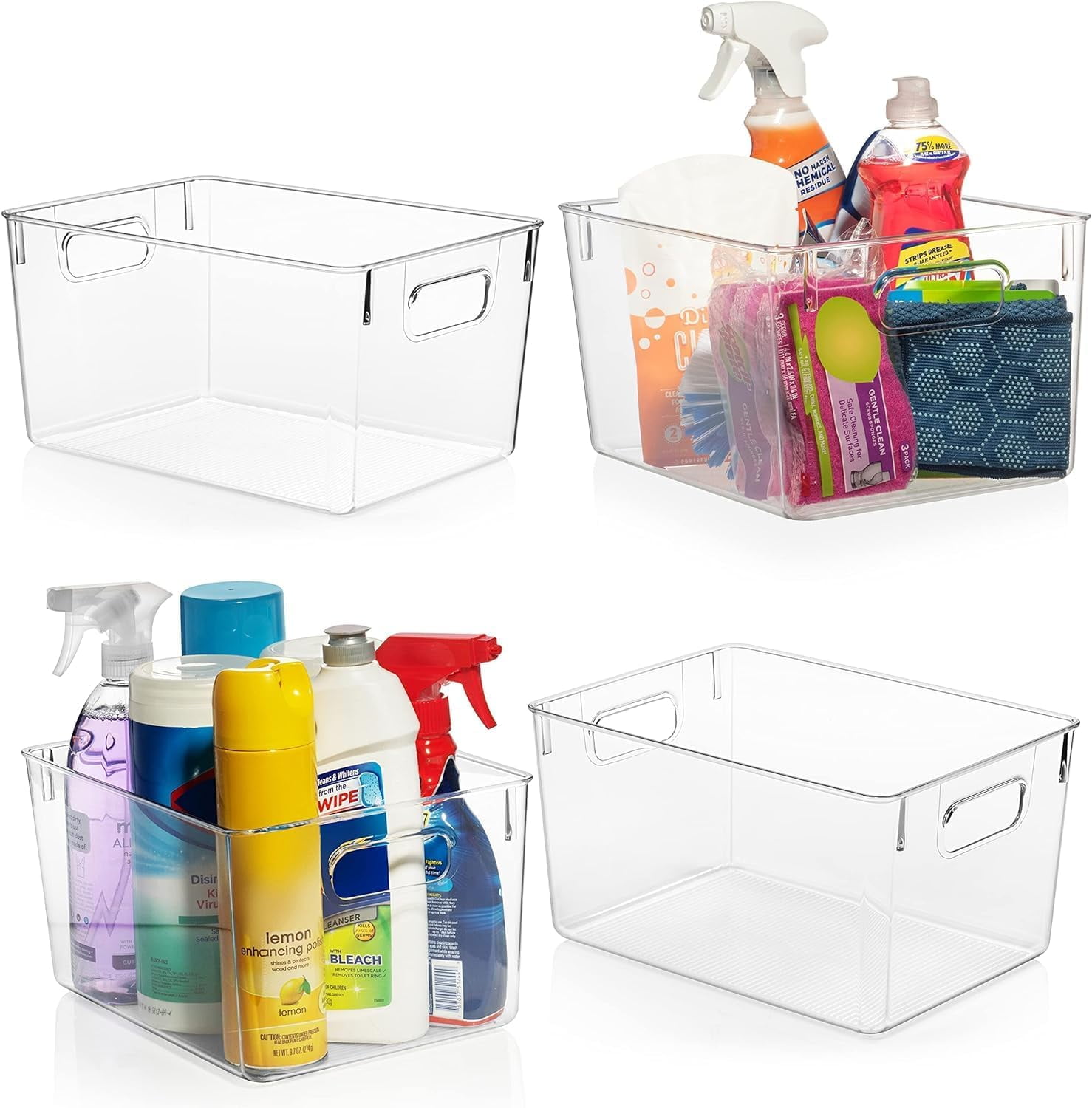 Clear Plastic Storage Bins Pantry Organizers & Storage Containers