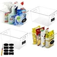 Clear Plastic Storage Bins, Pantry Organizers and Storage or Kitchen