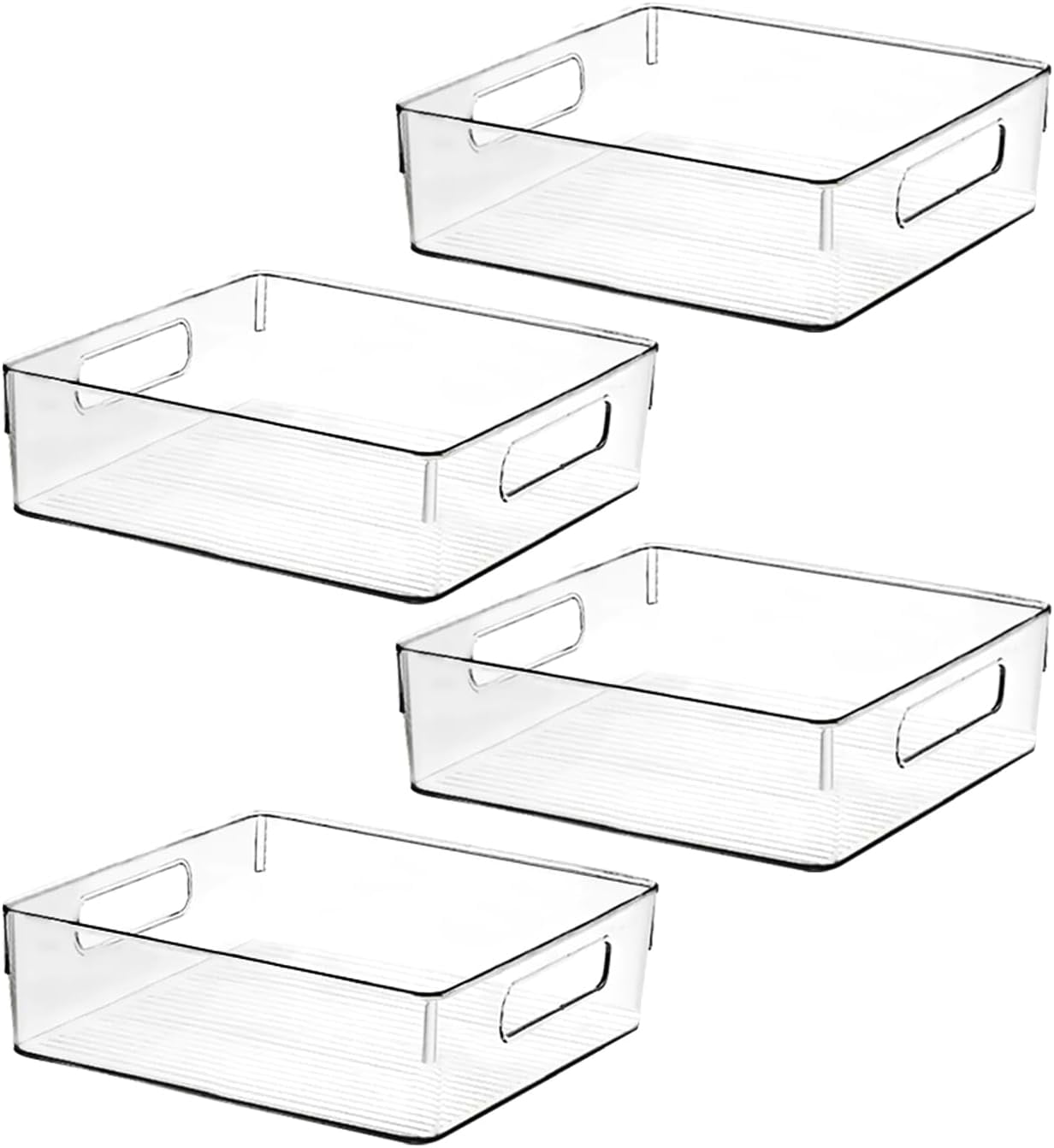 Clear Plastic Storage Bins, Pantry Organizers and Storage or Kitchen