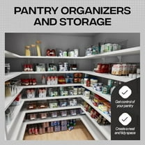 Clear Plastic Storage Bins – Pantry Organizers & Storage Containers, Cabinet Organizer - Home Organization Must Haves for Kitchen, Laundry Room, Office, Closet, Garage & Freezer