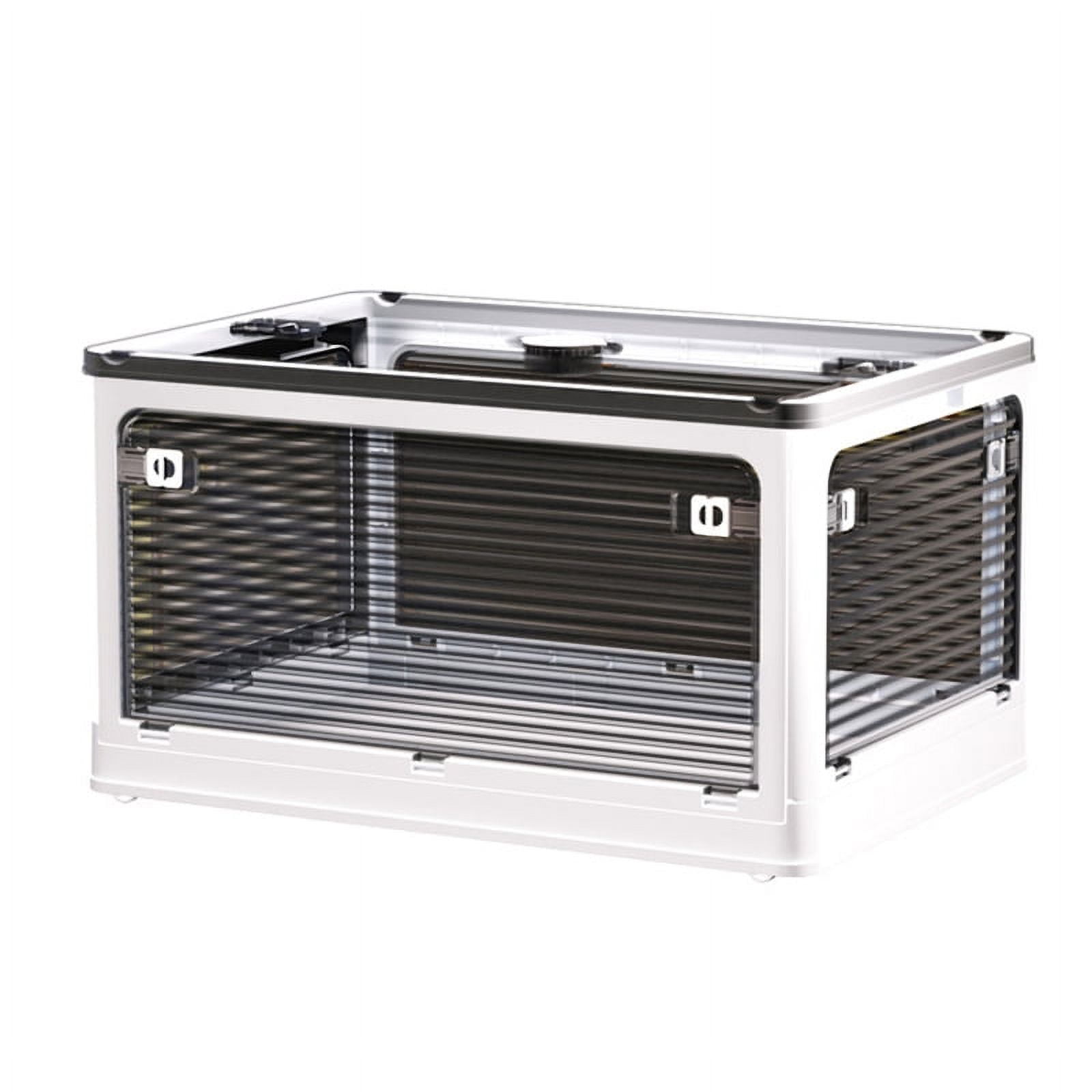 Clear Plastic Storage Bins,Transparent Stackable Storage Bins, Clothes Storage Box 4 Way Opening