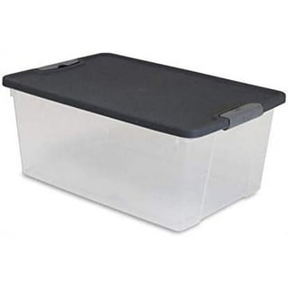 Citylife 44.4 QT Plastic Storage Bins with Latching Lids Stackable Storage  Containers for Organizing Large Clear Storage Box for Garage, Closet