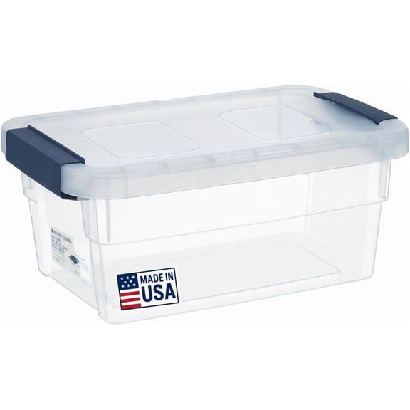 Clear Plastic Storage Bins with Lids Stackable Storage Bins (15 Quart)