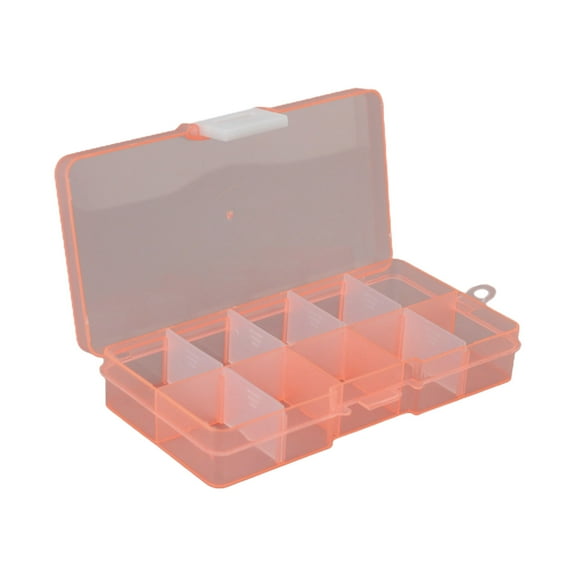 Clear Plastic Storage Box 10 Compartment with Sealing Lid Container for Case