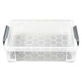 thumbnail image 1 of Clear Plastic Storage Box, 8.85X2.75X5.5inch Stackable Lidded Organizer Bin with Secure Latch, Durable Transparent Container for Home, Office, Pantry, Closet Organization, 1 of 7