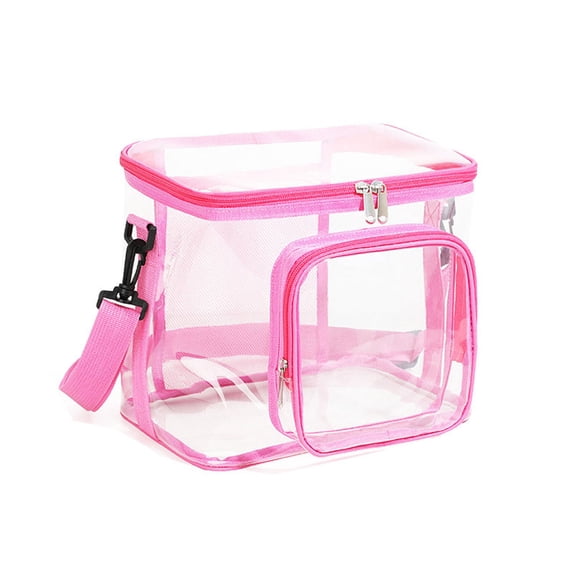 Clear Plastic Storage Box with Lid | Portable Organizer for Clothes, Camping & Travel | 26x23x18.5cm Foldable Storage Bin for Home, Dorm & Moving | Transparent Fabric Collapsible Container
