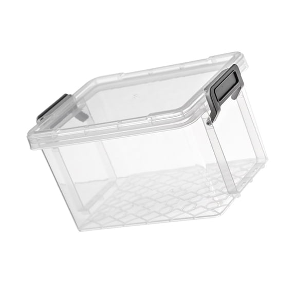 Clear Plastic Storage Box Office School Supplies Stackable Storage Bin with Lid