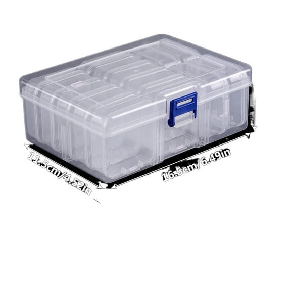 Clear Plastic Storage Box Organizer, Beads Jewelry DIY Accessories Sorting Tray with Removable Dividers for Craft, Beading, Nail Art, 24-Compartment Transparent Acrylic Box