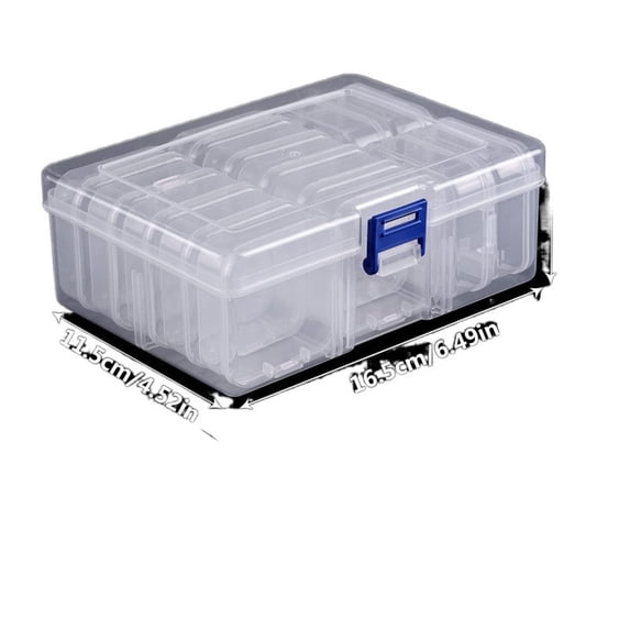 Clear Plastic Storage Box Organizer for Beads, Jewelry, DIY Accessories – 45-in-1 Adjustable Compartments, Stackable, Craft Supplies Case