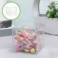 thumbnail image 1 of Clear Plastic Storage Box, Transparent Acrylic Container With Lid, 10x10x10cm Organizer For Toys Candy Jewelry Party Gifts Display, 1 of 7
