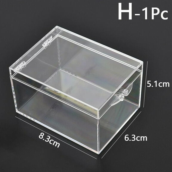 Clear Plastic Storage Box for Specimens PerfeFor for Desktop Organization (H)