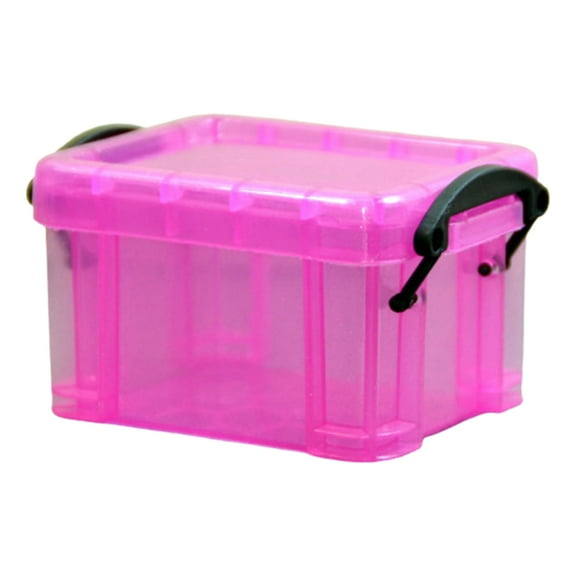 Clear Plastic Storage Box with Locking Lid Portable Jewelry Container for Pocket Purse Organizing Beads Small Items