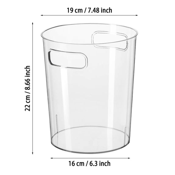 Clear Plastic Storage Bucket with Handle, Multi-Purpose Organizer for Kitchen, Bathroom, and Household Items