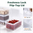 Transparent Containers For Kitchen Clear Plastic Storage Containers with Lids Airtight, 90 Degree Flip-Top ...