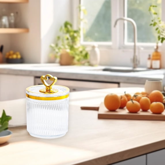 Clear Plastic Storage Jars, Airtight Food Containers, for Flour Sugar Coffee, Sealed Lids, Kitchen Pantry Organizer, Countertop Display, Home Cooks, Meal Prep Containers Akmoler | White