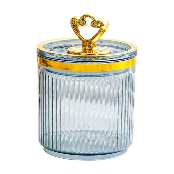 Clear Plastic Storage Jars with Lids, Kitchen Pantry Organization Containers for Food Candy Snacks, Airtight Canisters for Spices, Home Decorative Jar