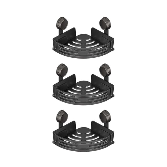 Clear Plastic；Suction Cup Corner Shelves No Drilling Bathroom Storage Rack; Shower Shelf Suction Cup Shower Caddy Corners Organizer Storage Rack AdhesiPlastic Storage；Storage Bin；