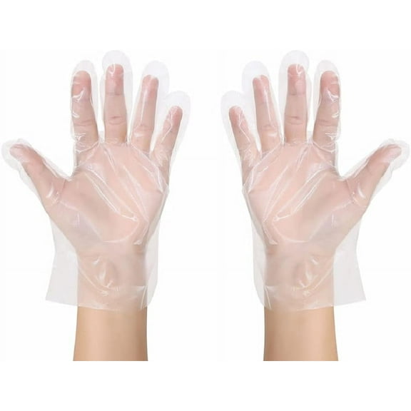 Clear Plastic TIFOR - Disposable Polyethylene TIFOR for Food - Latex Free TIFOR - 100pcs