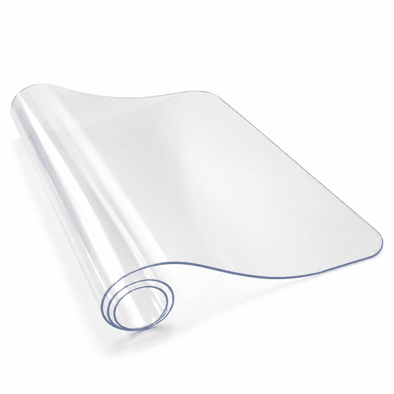 PLERISE Clear Plastic Table Cover Protector 36 x 60 inch  1.5mm Thick Waterproof Vinyl Tablecloth, Pad Mat for Dining Kitchen Desk