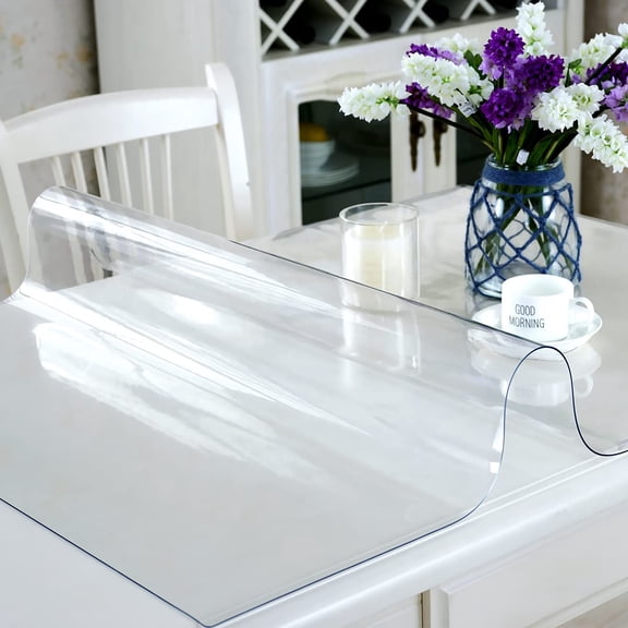 Clear Plastic Table Cover Protector 40 x 62 Inch
