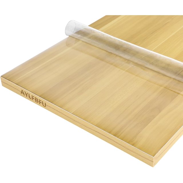 Clear Plastic Tablecloth Protector 49X55 Inch, Oil Spill Proof, Heat