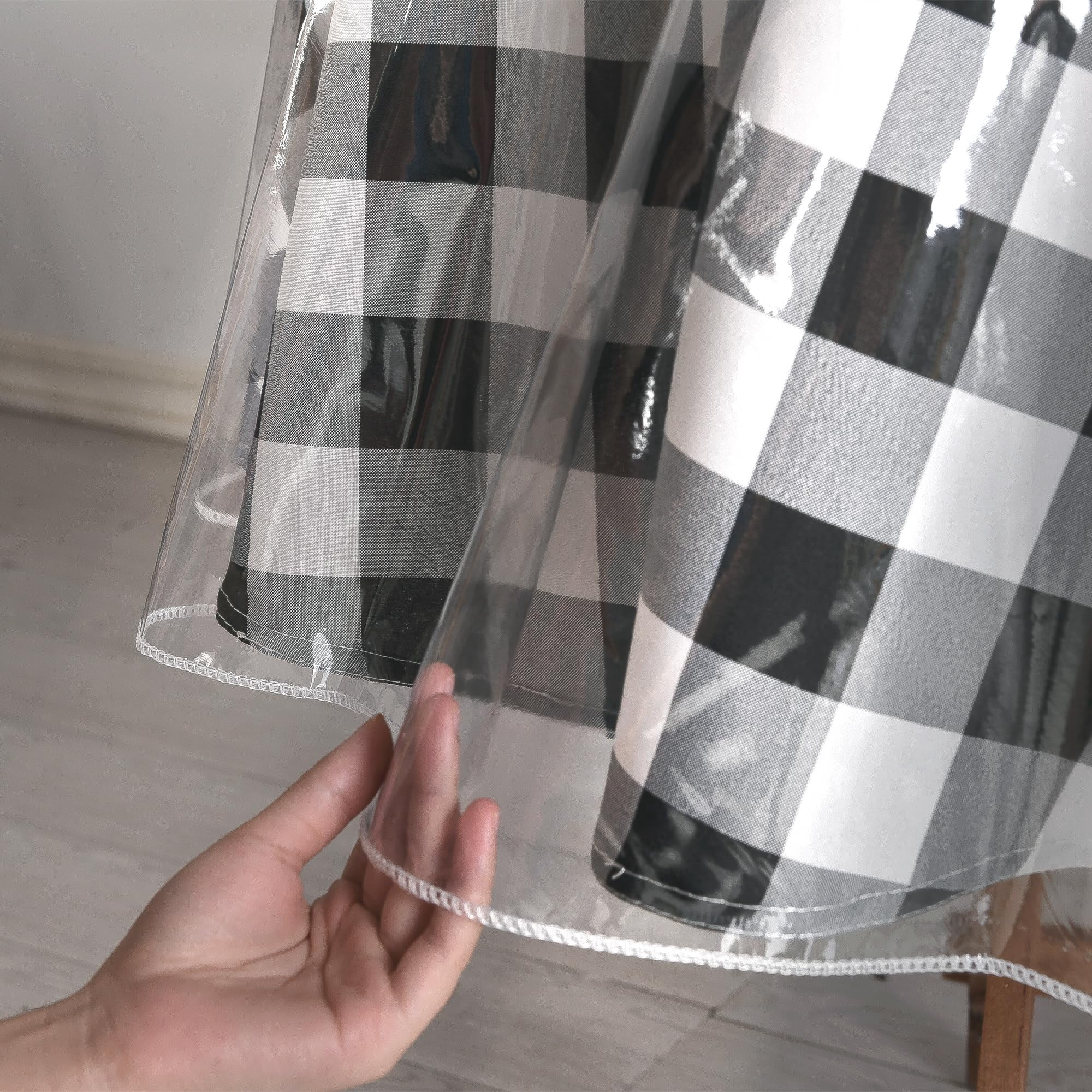 Clear Plastic Tablecloth Rectangle 54 x 80 Inch Waterproof Stain ...
