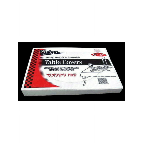 Clear Plastic Tablecovers 66" X 90"