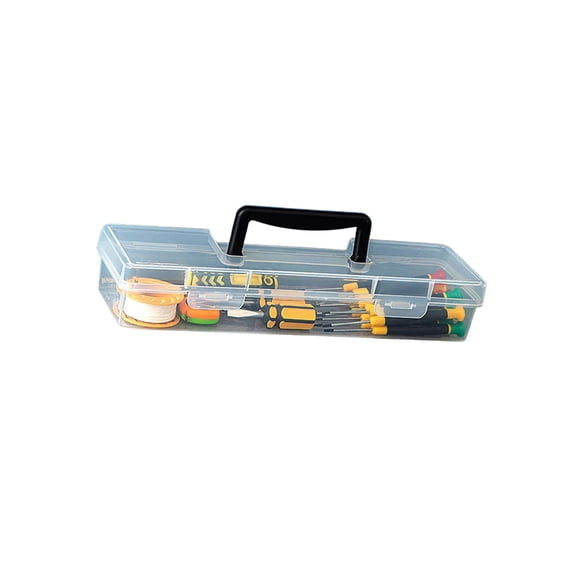Clear Plastic Tool Storage Box With Handle For Hardware Accessories Large Capacity Thickened Plastic Handheld Toolbox