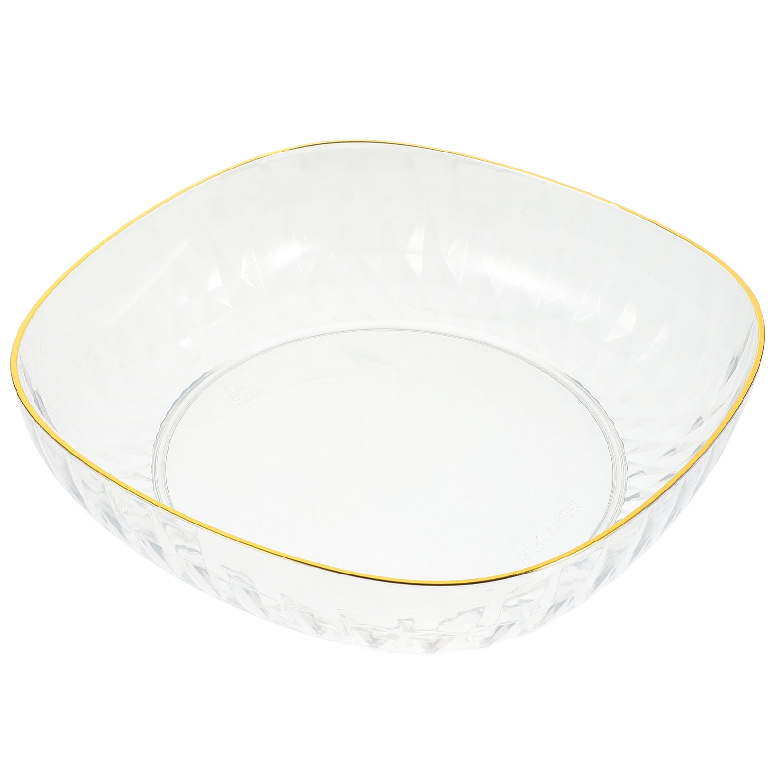 Clear Plastic Tray Fruit Yellow Basket Glass Nesting Bowl Container