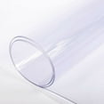 thumbnail image 1 of Clear Plastic Vinyl PVC Fabric Table Cover Tablecloth Protector for Dining Room Table Waterproof Spillproof Transparent Sheet Table Cover - Sold Folded, 1 of 1