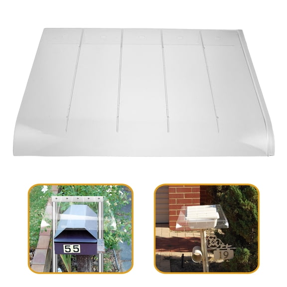 Clear Plastic Wall Mounted Mailbox Rain Shield Plate for Weatherproof Outdoor Letter Boxes