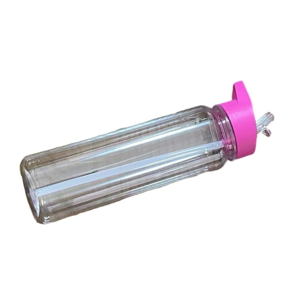 Clear Plastic Water Bottles with Straw LeakProof Sports Water Bottles 700ml