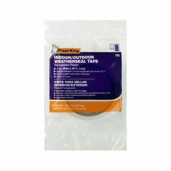 Clear Plastic Window Weatherseal Tape, 1-In. X 45-Ft.