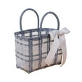 thumbnail image 1 of Clear Plastic Woven Tote Bag, Large Capacity Beach Bag, Stylish Teacher Gift Bag, Multi Use Travel Work Bag, Durable Portable Shoulder Bag, Fashion Shopping Grocery Storage Bag, 1 of 8