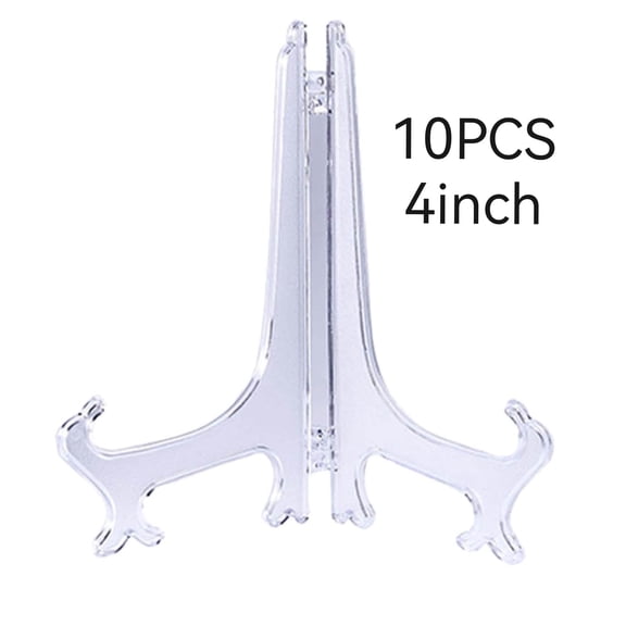 Clear Plate Photo Display Stand Picture Frame 3 inch Easel Holder 10PCS