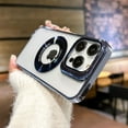 thumbnail image 1 of Clear Plating Magnetic Case for iPhone 14 Pro Max, Compatible with MagSafe Wireless Charging, High-Transparency Lens Protector Dustproof Net Rugged Shockproof Cover for iPhone 14 Pro Max,Blue, 1 of 1