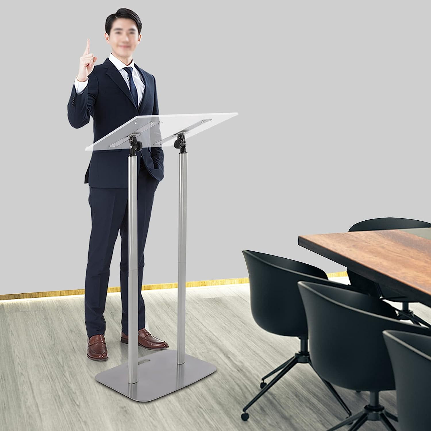 Clear Podium Lecterns Podiums Stand, Acrylic Podium Plexiglass Church ...