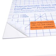 Clear Polycarbonate Sheet 12x24 1/8" Thick with Protective Film for Home, Hobby, Industrial Use