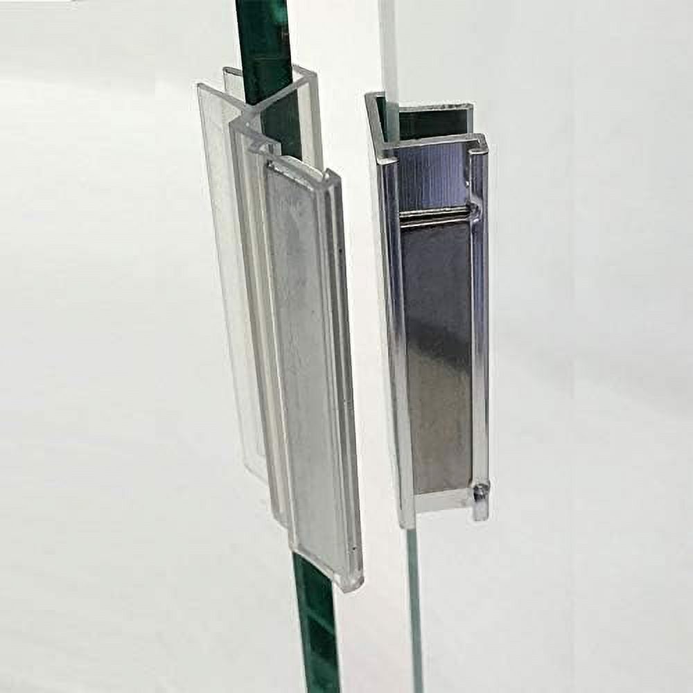 Clear Polycarbonate UChannel With Brushed Metal Strike Plate