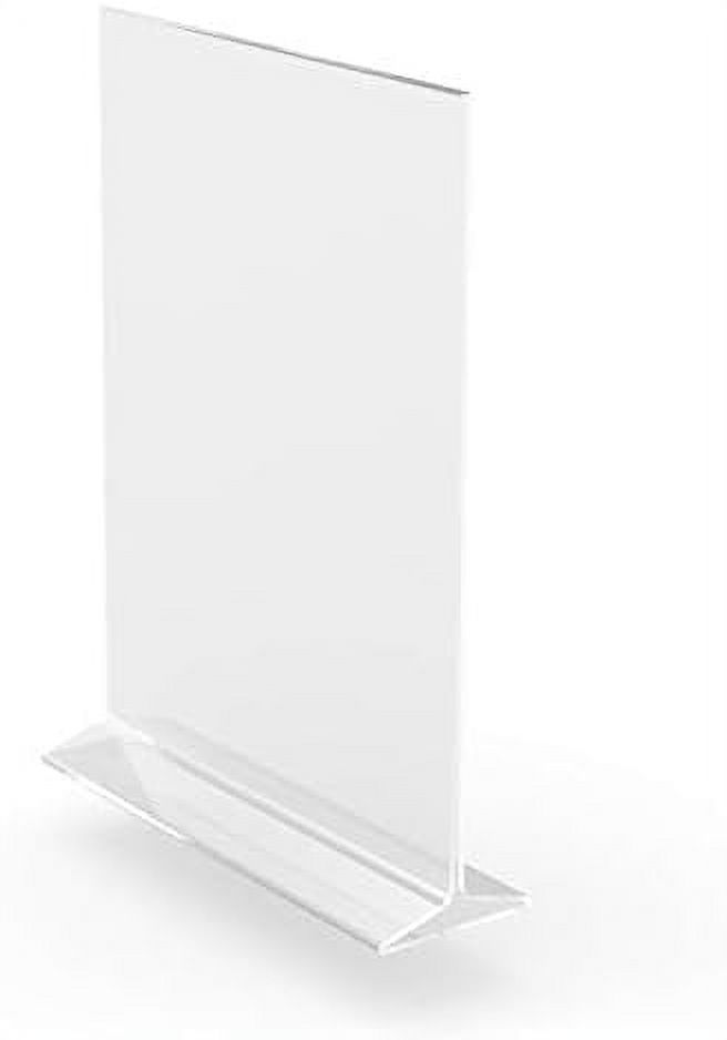 Clear Polystyrene Sign Holder Picture Frame Photo Menu Holder