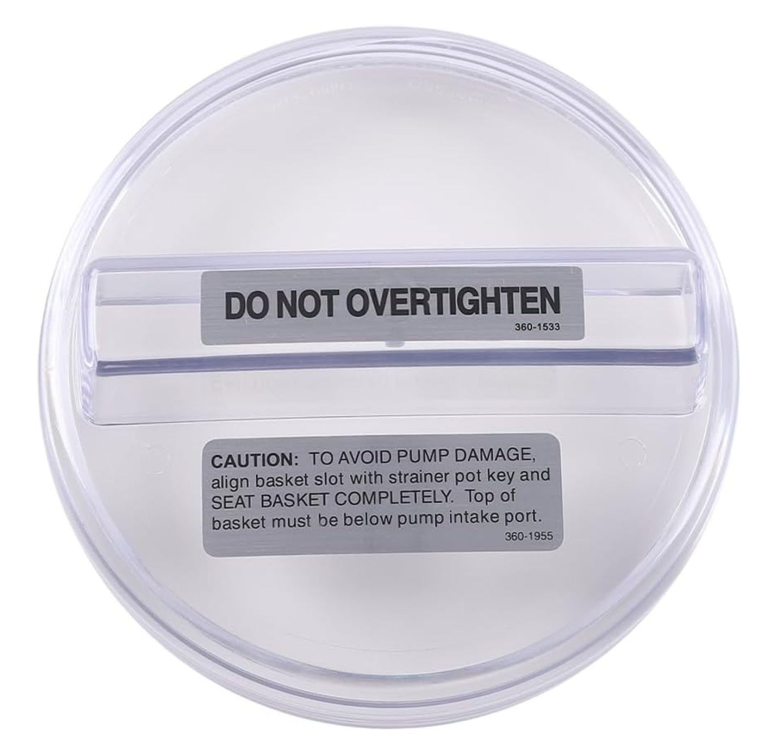 Clear Pool Pump Strainer Lid 11211429 Fit Lomart Ultra Promega 3, Embassy High Performance Pump