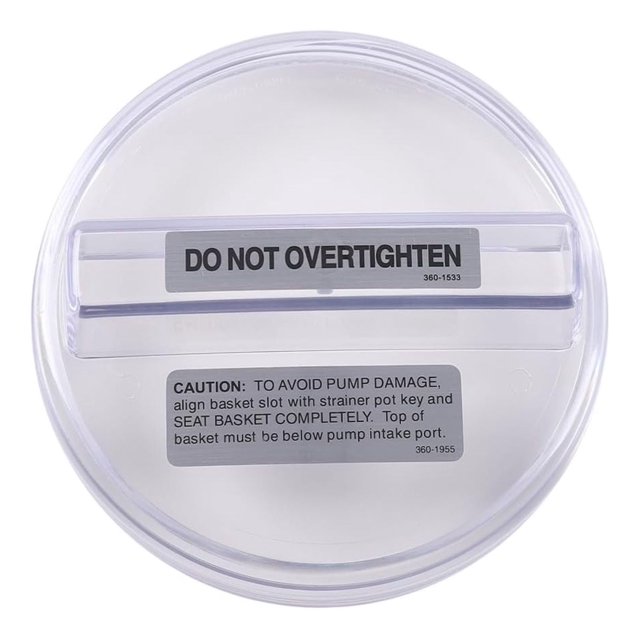 Clear Pool Pump Strainer Lid 11211429 Fit Lomart Ultra Promega 3, Embassy High Performance Pump